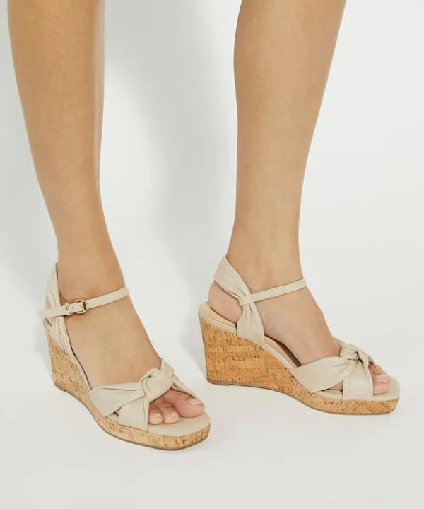 Dune London Heeled Sandals Kaino Ecru Leather Cork Wedge Dune London Neutral 8211 Women Dune London Heeled Sandals Kaino Ecru Leather Cork Wedge Dune London Neutral 8211 Women