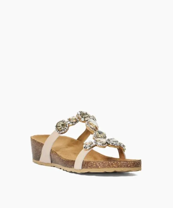 Dune London Heeled Sandals Kaleidoscopes Ecru Embellished Cork Wedge Sandals Dune London Neutral 8211 Women Dune London Heeled Sandals Kaleidoscopes Ecru Embellished Cork Wedge Sandals Dune London Neutral 8211 Women