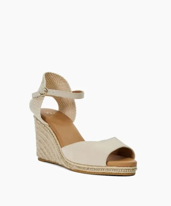 Dune London Heeled Sandals Koto Blush Raffia Embellished Wedge Sandals Dune London Pink 8211 Women