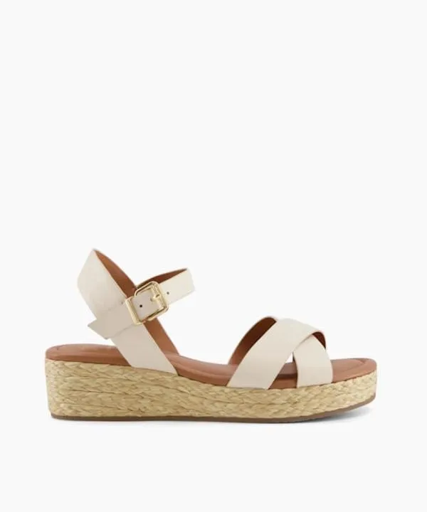 Dune London Heeled Sandals Linnie Ecru Woven Flatform Sandals Dune London Neutral 8211 Women