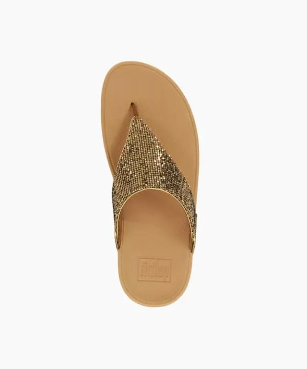 Dune London Heeled Sandals Lulu Glitterbal Gold Glitter Toe Post Wedge Sandals Dune London Metallic 8211 Women