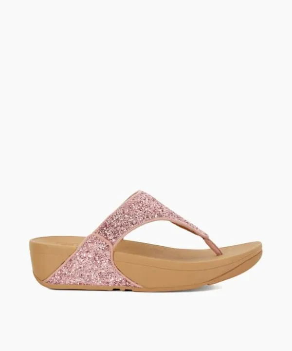 Dune London Heeled Sandals Lulu Glitterbal Pink Glitter Toe Post Wedge Sandals Dune London Pink 8211 Women