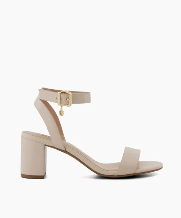 Dune London Heeled Sandals Memee Ecru Mid Block Heel Sandals Dune London Neutral 8211 Women