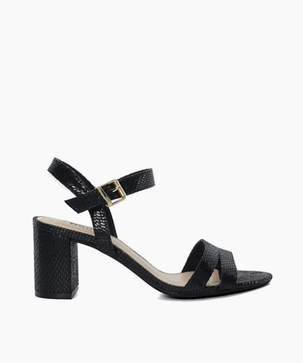 Dune London Heeled Sandals Merisa Black WideFit BlockHeel Sandals Dune London Black Synthetic 8211 Women