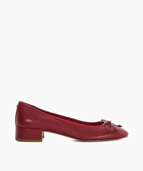 Dune London Heels Admirably Burgundy Low Block Heel Ballet Flats Dune London Red 8211 Women