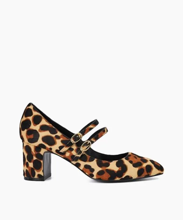 Dune London Heels Approval Leopard Statement Block Heel Court Shoes Dune London Animal 8211 Women