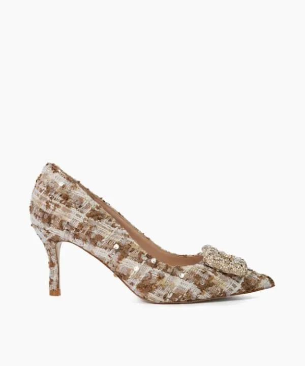 Dune London Heels Aquamarine Beige SlipOn Stiletto Heel Court Shoes Dune London Neutral 8211 Women