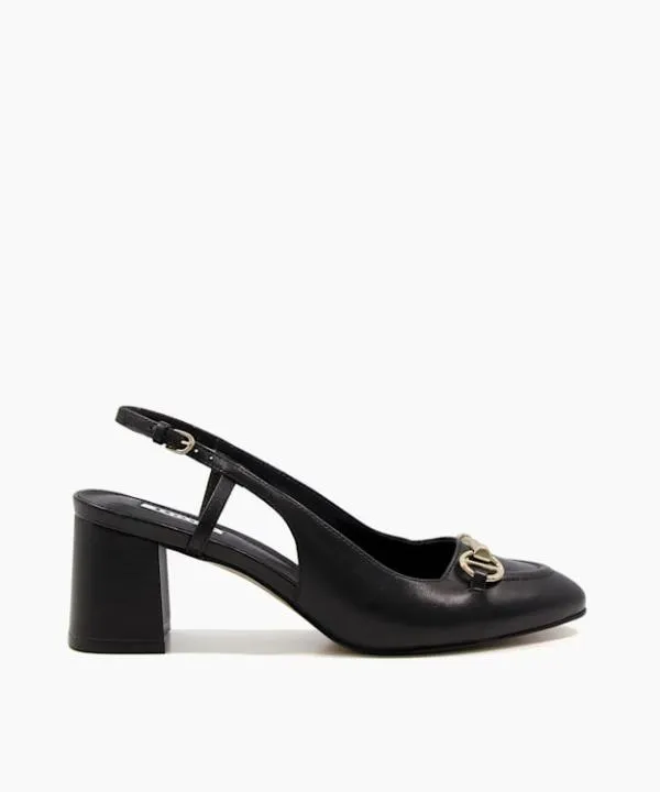 Dune London Heels Cassie Black Wide Fit SlingBack Court Shoes Dune London Black 8211 Women