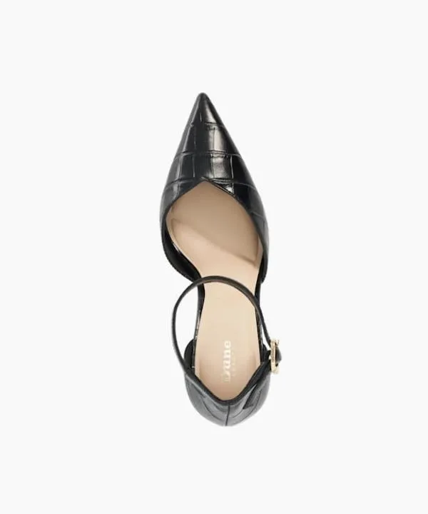 Dune London Heels Colly Black Ankle Strap Emerald Heel Court Shoes Dune London Black 8211 Women