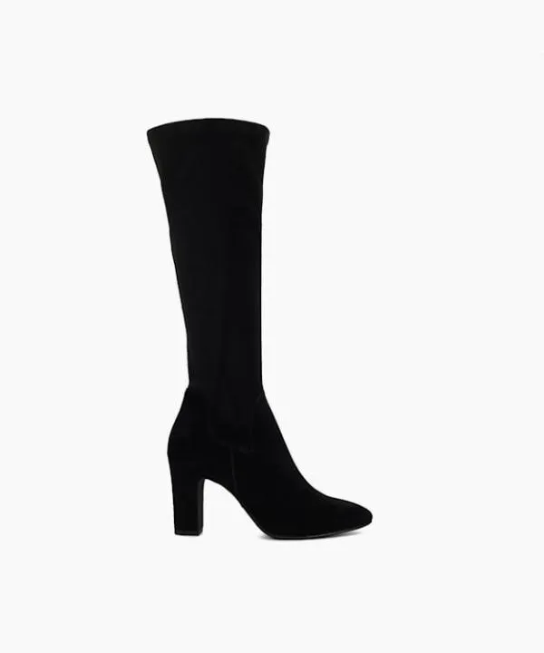 Dune London Knee High Boots Simple Black Almond Toe Block Heel Boots Dune London Black 8211 Women Dune London Knee High Boots Simple Black Almond Toe Block Heel Boots Dune London Black 8211 Women