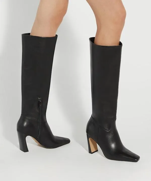 Dune London Knee High Boots Sliding Black KneeHigh Square Toe Boots Dune London Black 8211 Women Dune London Knee High Boots Sliding Black KneeHigh Square Toe Boots Dune London Black 8211 Women