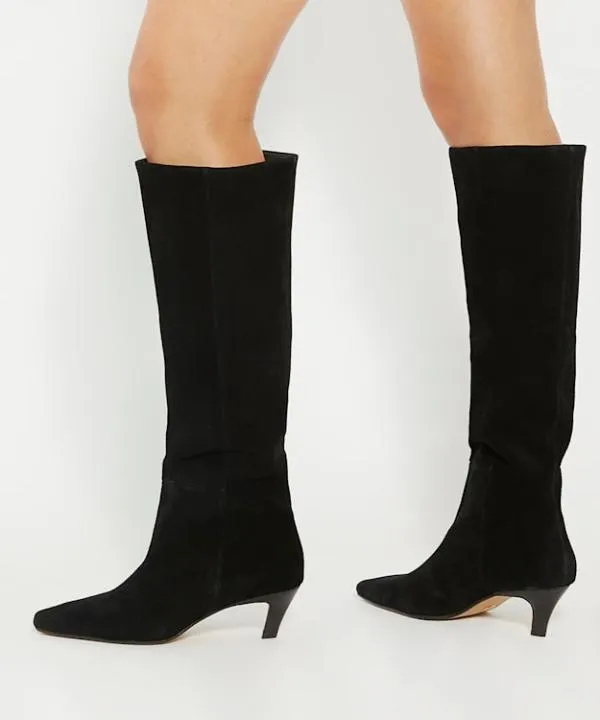 Dune London Knee High Boots Slink Black Knee High Low Heel Boots Dune London Black 8211 Women Dune London Knee High Boots Slink Black Knee High Low Heel Boots Dune London Black 8211 Women