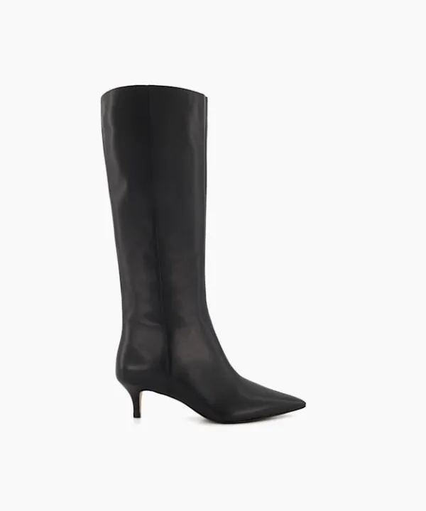 Dune London Knee High Boots Smooth Black Kitten Heeled Leather Knee High Boots Dune London Black 8211 Women Dune London Knee High Boots Smooth Black Kitten Heeled Leather Knee High Boots Dune London Black 8211 Women