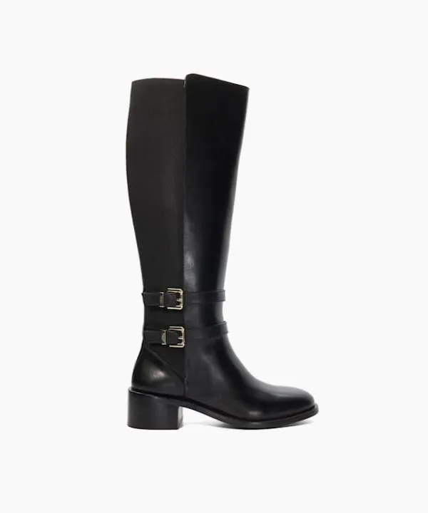 Dune London Knee High Boots Tatter Black Leather Knee High Riding Boots Dune London Black 8211 Women Dune London Knee High Boots Tatter Black Leather Knee High Riding Boots Dune London Black 8211 Women