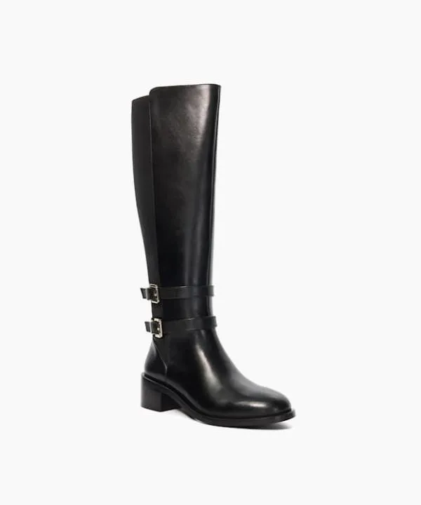 Dune London Knee High Boots Tatter Black Leather Knee High Riding Boots Dune London Black 8211 Women