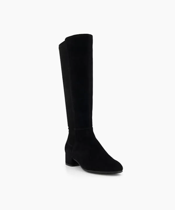 Dune London Knee High Boots Tayla Black Wide Fit Stretch Suede KneeHigh Boots Dune London Black Suede 8211 Women Dune London Knee High Boots Tayla Black Wide Fit Stretch Suede KneeHigh Boots Dune London Black Suede 8211 Women