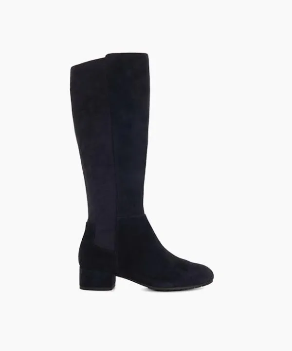 Dune London Knee High Boots Tayla Navy Wide Fit Stretch KneeHigh Boots Dune London Blue 8211 Women Dune London Knee High Boots Tayla Navy Wide Fit Stretch KneeHigh Boots Dune London Blue 8211 Women