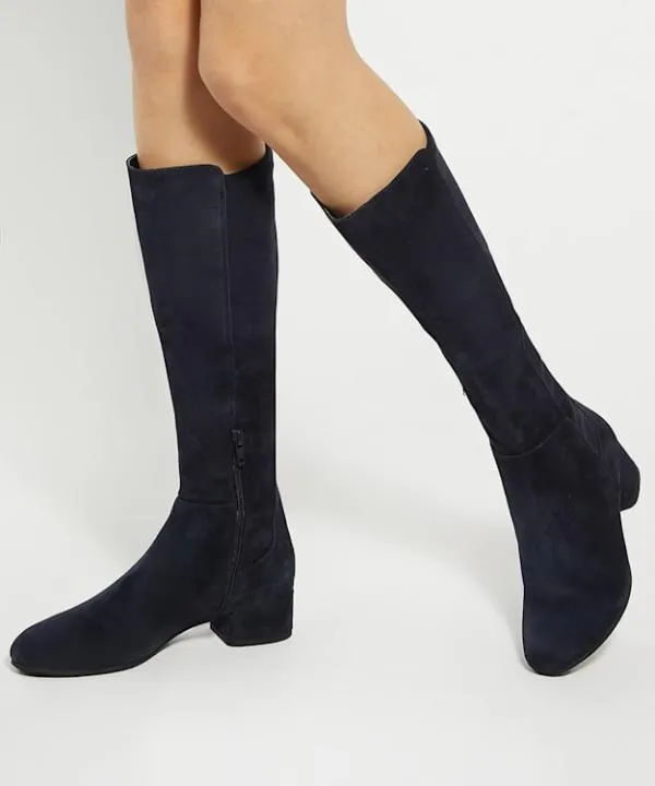 Dune London Knee High Boots Tayla Navy Wide Fit Stretch KneeHigh Boots Dune London Blue 8211 Women Dune London Knee High Boots Tayla Navy Wide Fit Stretch KneeHigh Boots Dune London Blue 8211 Women