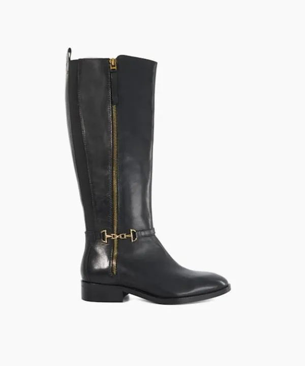 Dune London Knee High Boots Taylyn Black Riding Boots With Signature Buckle Detail Dune London Black 8211 Women Dune London Knee High Boots Taylyn Black Riding Boots With Signature Buckle Detail Dune London Black 8211 Women