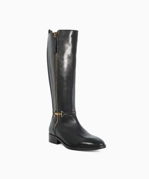 Dune London Knee High Boots Taylyn Black Riding Boots With Signature Buckle Detail Dune London Black 8211 Women Dune London Knee High Boots Taylyn Black Riding Boots With Signature Buckle Detail Dune London Black 8211 Women