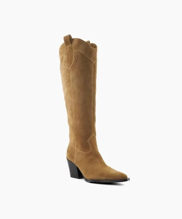 Dune London Knee High Boots Tennessee Taupe KneeHigh Western Boots Dune London Neutral 8211 Women