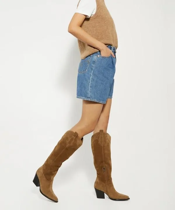 Dune London Knee High Boots Tennessee Taupe KneeHigh Western Boots Dune London Neutral 8211 Women