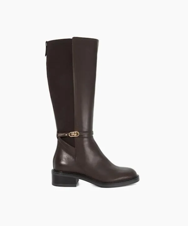 Dune London Knee High Boots Tias Brown Branded Buckle Knee High Boots Dune London Brown 8211 Women Dune London Knee High Boots Tias Brown Branded Buckle Knee High Boots Dune London Brown 8211 Women