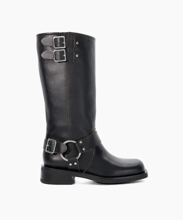 Dune London Knee High Boots Totoe Black Buckle Detail Leather KneeHigh Boots Dune London Black 8211 Women Dune London Knee High Boots Totoe Black Buckle Detail Leather KneeHigh Boots Dune London Black 8211 Women
