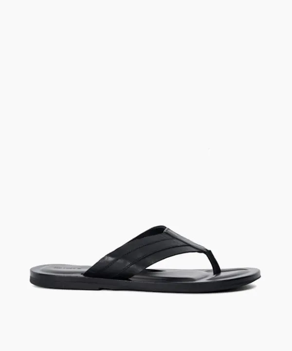 Dune London Leather Sandals Fredos Black Leather Toe Post Sandals Dune London Black 8211 Men