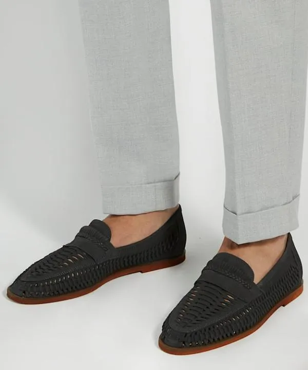 Dune London Loafers Brickles Dark Navy Casual Woven Loafers Dune London Blue 8211 Men