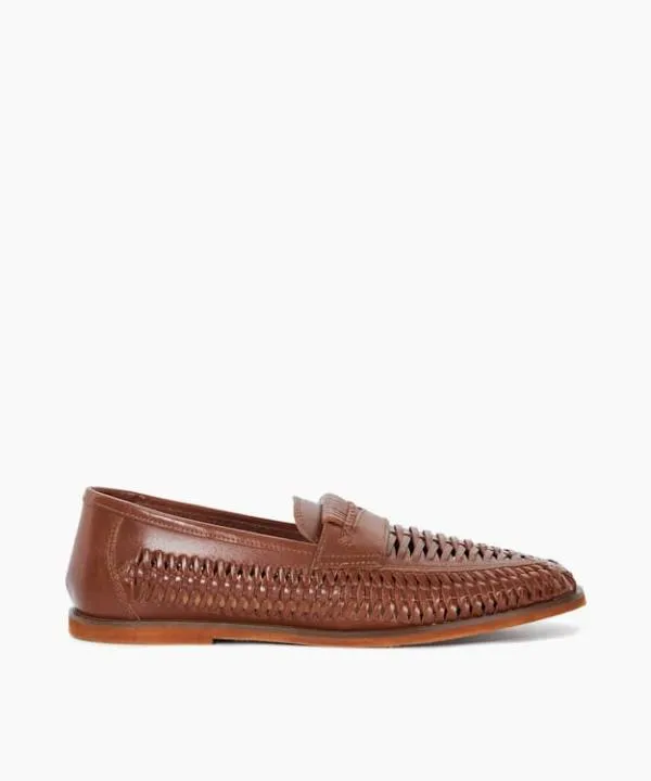 Dune London Loafers Brickles Tan Casual Woven Loafers Dune London Brown 8211 Men