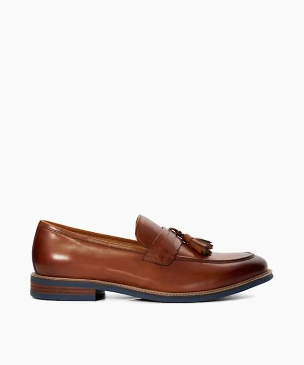 Dune London Loafers Simley Tan Leather Contrast Sole Tassel Loafers Dune London Brown 8211 Men Dune London Loafers Simley Tan Leather Contrast Sole Tassel Loafers Dune London Brown 8211 Men