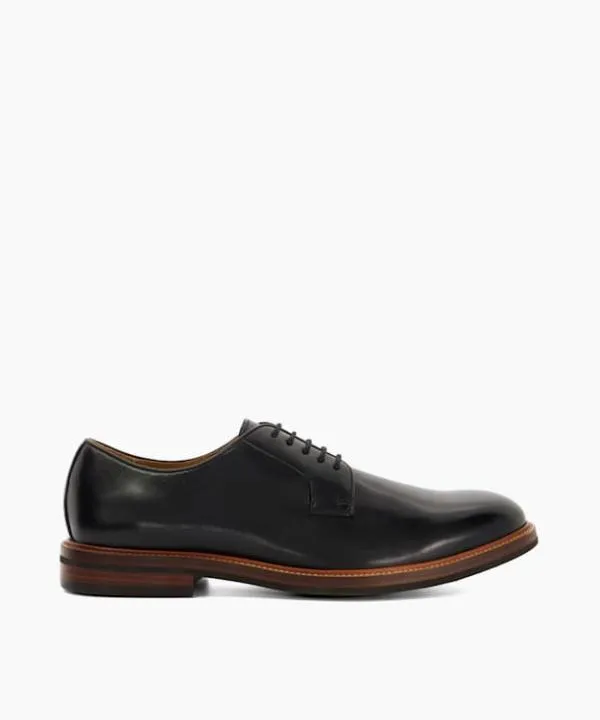 Dune London Smart Shoes Savoye Black Contrast Stitch Lace Up Shoe Dune London Black 8211 Men