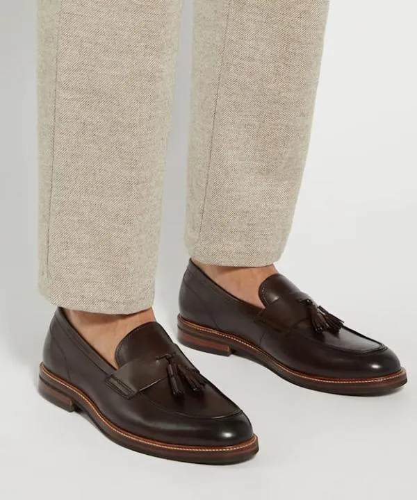 Dune London Smart Shoes Shaw Brown Tassel Detail Loafers Dune London Brown 8211 Men