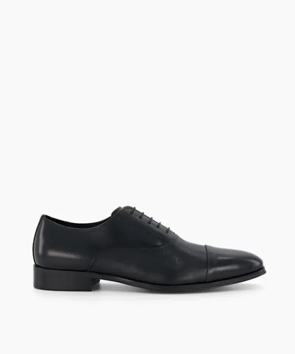 Dune London Smart Shoes Slating Black Saffiano Leather Oxford Shoes Dune London Black 8211 Men
