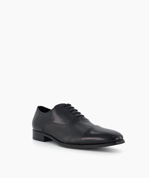 Dune London Smart Shoes Slating Black Saffiano Leather Oxford Shoes Dune London Black 8211 Men