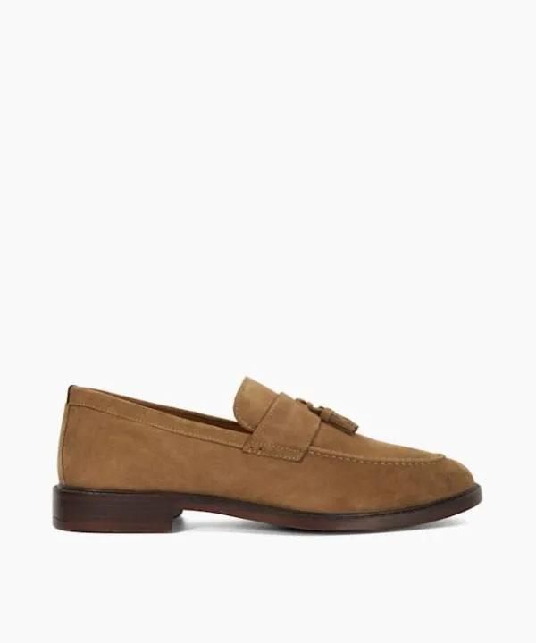 Dune London Smart Shoes Sonnie Taupe Leather Tassel Loafers Dune London Neutral 8211 Men
