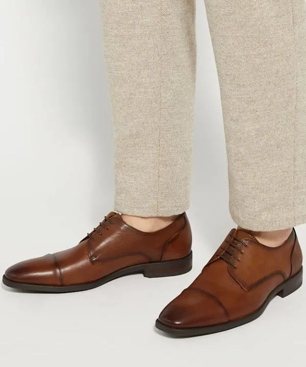 Dune London Smart Shoes Suffix Dark Tan Leather Toe Cap Lace Up Derby Dune London Brown 8211 Men Dune London Smart Shoes Suffix Dark Tan Leather Toe Cap Lace Up Derby Dune London Brown 8211 Men