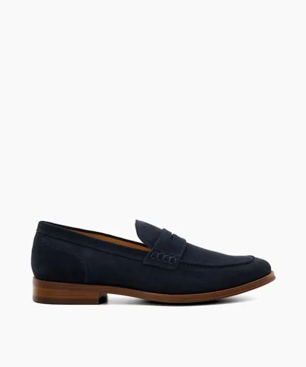 Dune London Smart Shoes Sulli Navy Smart Moccasin Loafers Dune London Blue 8211 Men