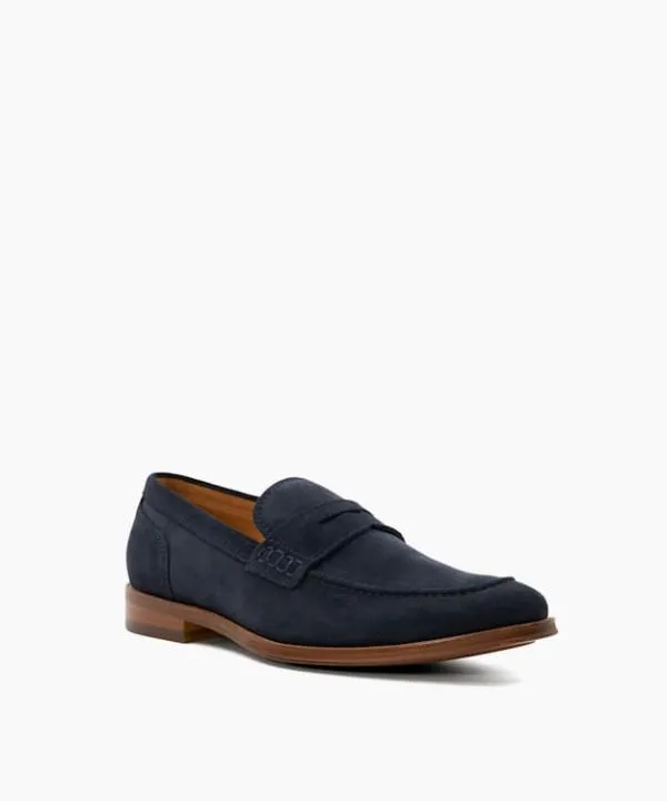 Dune London Smart Shoes Sulli Navy Smart Moccasin Loafers Dune London Blue 8211 Men