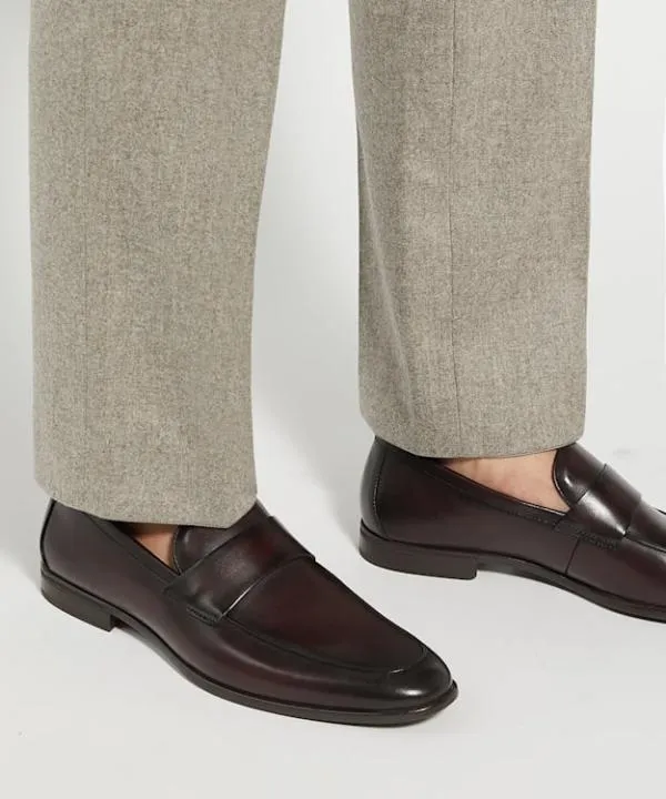 Dune London Smart Shoes Sylas Brown Leather Loafers Dune London Brown 8211 Men