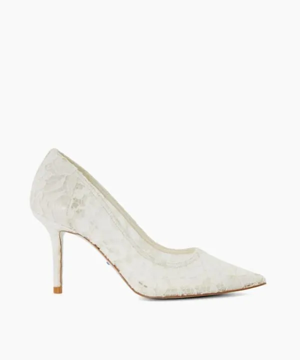 Dune London Wedding Shoes Adoring Ivory Floral Lace Wedding Shoes Dune London White 8211 Women