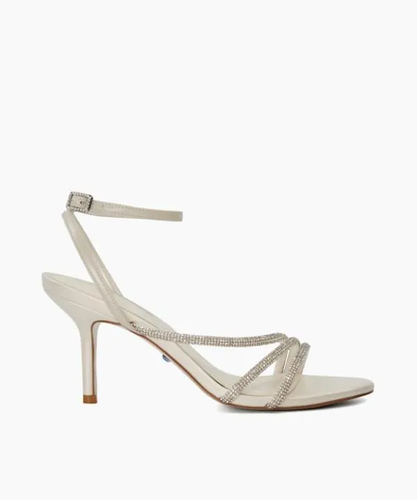Dune London Wedding Shoes Midsummers Ivory Diamante Embellished Sandals Dune London White 8211 Women