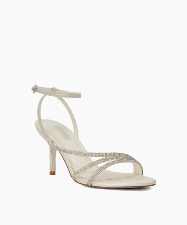 Dune London Wedding Shoes Midsummers Ivory Diamante Embellished Sandals Dune London White 8211 Women