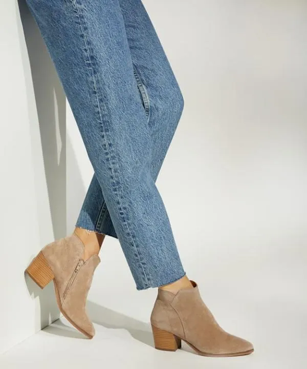 Dune London Western Cowboy Boots Parlor Sand Wide Fit Suede Ankle Boots Dune London Neutral 8211 Women