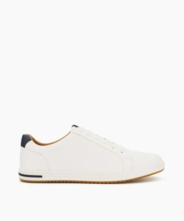 Dune London White Shoes Tezzy White Perforated LaceUp Trainers Dune London White 8211 Men Dune London White Shoes Tezzy White Perforated LaceUp Trainers Dune London White 8211 Men