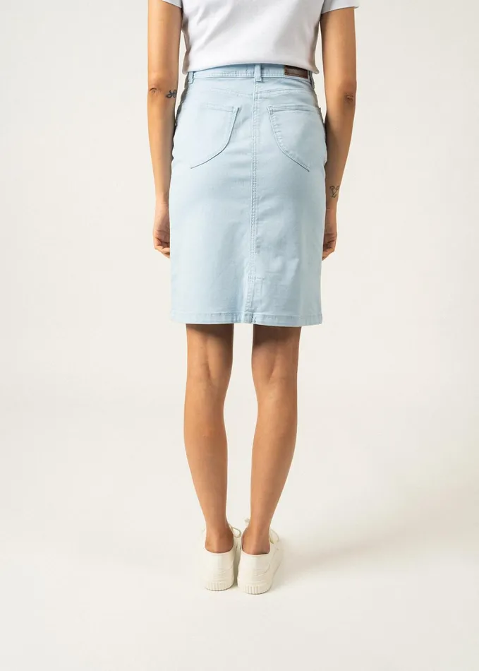 Elfy Stretch Straight Skirt In Colorful Denim Lightblue Women Saint James Dresses Skirts and Pants