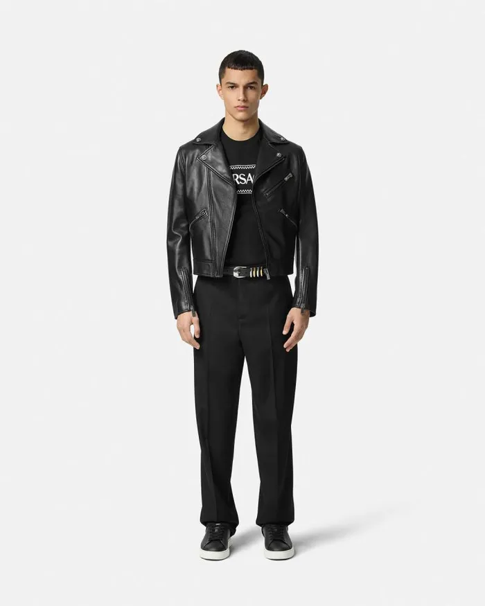 Embroidered 03990s Vintage Logo TShirt Black Men Versace TShirts and Polos
