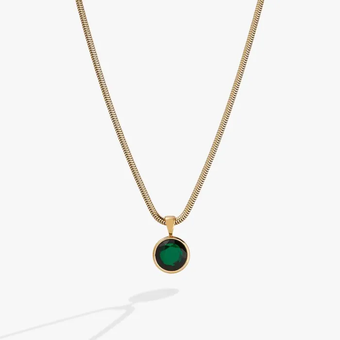 Emerald Crystal Necklace Stainless Steel Gold Women Alex And Ani Luck Prosperity Emerald Crystal Necklace Stainless Steel Gold Women Alex And Ani Luck Prosperity