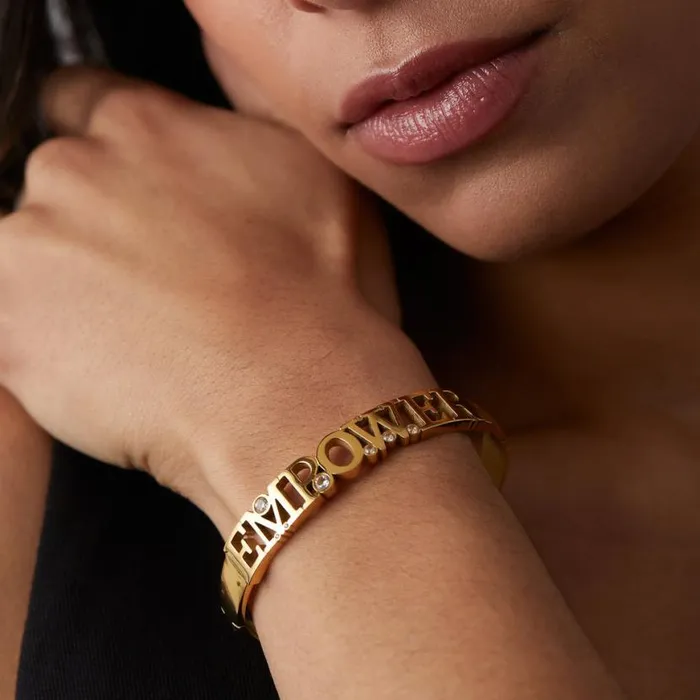 Empower Hinge Bracelet Stainless Steel Gold Women Alex And Ani Graduation Empower Hinge Bracelet Stainless Steel Gold Women Alex And Ani Graduation